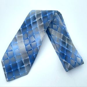 A Stylish Looking Grayish Blue Patterned Tie Size (OS)